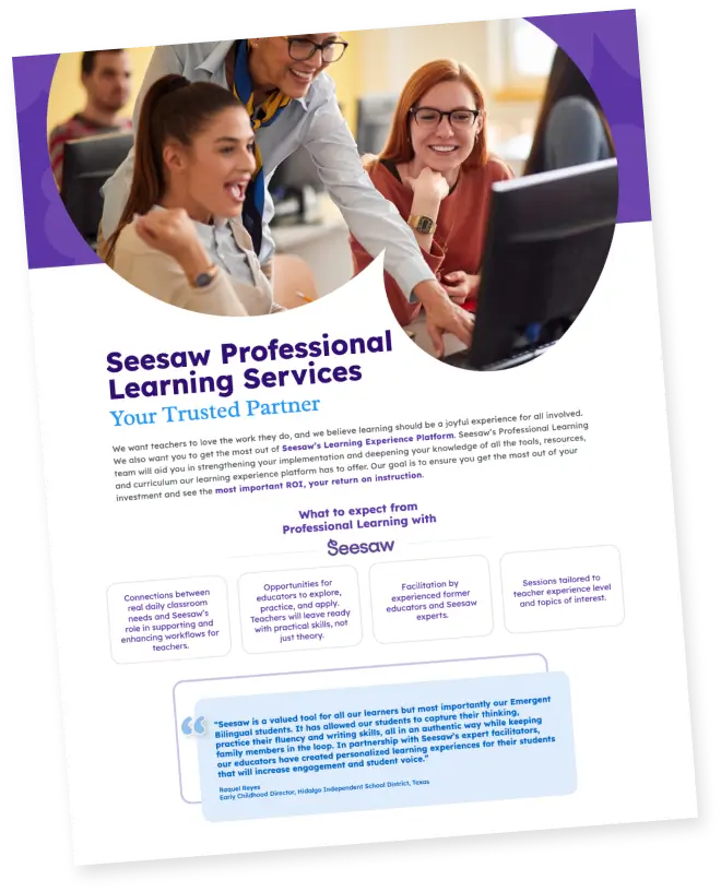 Seesaw Professional Learning Services Catalog