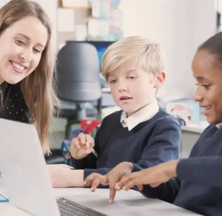 Teacher and students in classroom