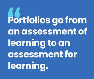 Seesaw blog portfolios go from an assessment of learning to an assessment for learning