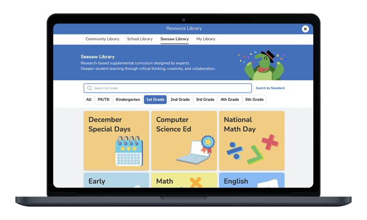 Seesaw Curriculum Library