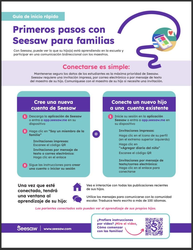 Getting Started with Seesaw for Families (Spanish)
