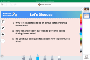 Seesaw Lesson discussion page