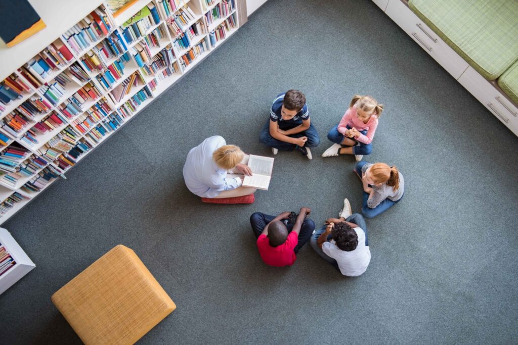 Children Listening to a Story