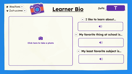 Highlights Lesson Learner Bio Activity Page