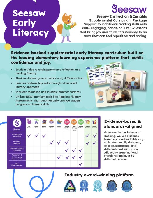 Seesaw Early Literacy