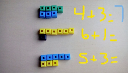 Seesaw counting cubes example