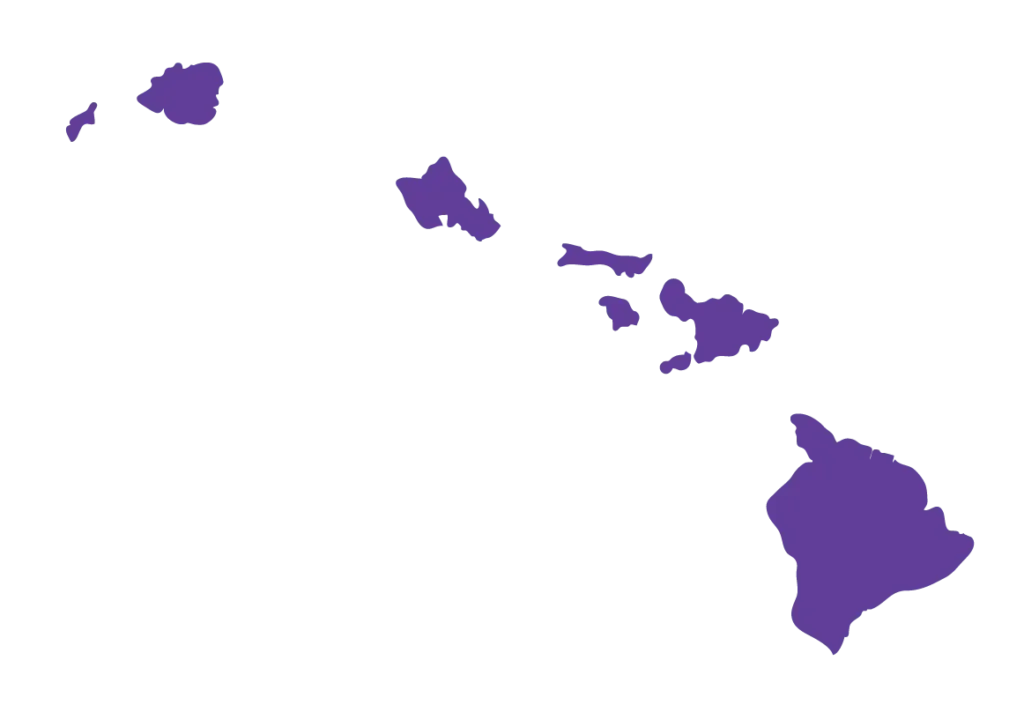 Hawaii state shape, HI