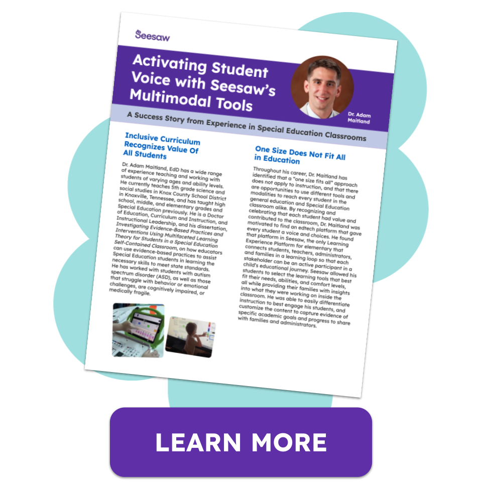 Activating Student Voice with Seesaws Multimodal Tools (Dr. Adam Maitland) Blog CTA