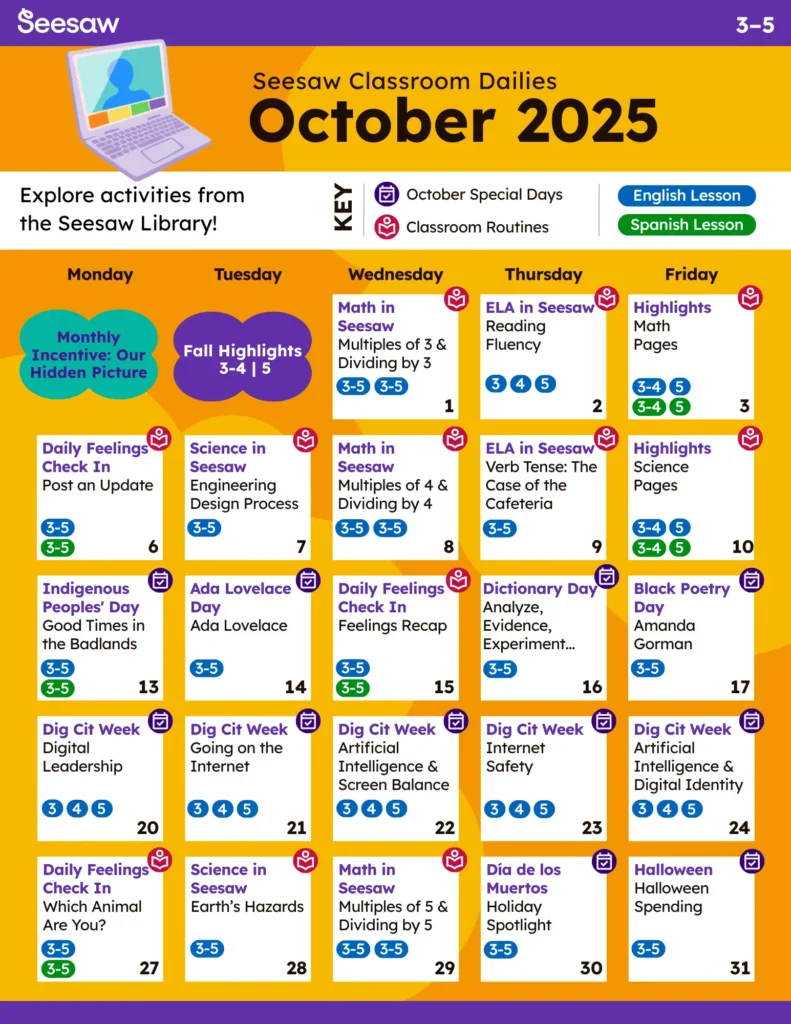 October 2025 Classroom Dailies