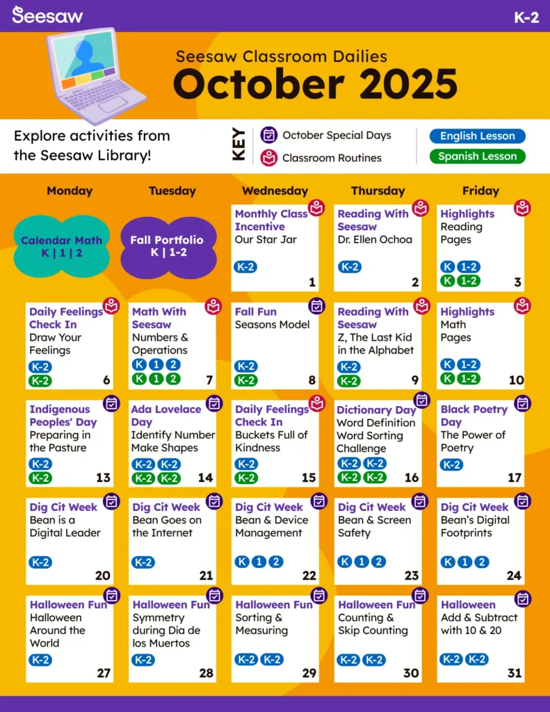 October 2025 Classroom Dailies