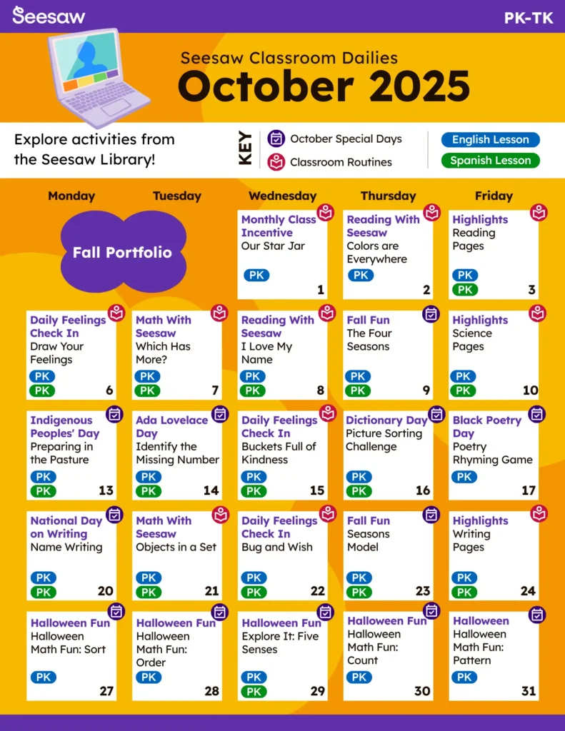 October 2025 Classroom Dailies