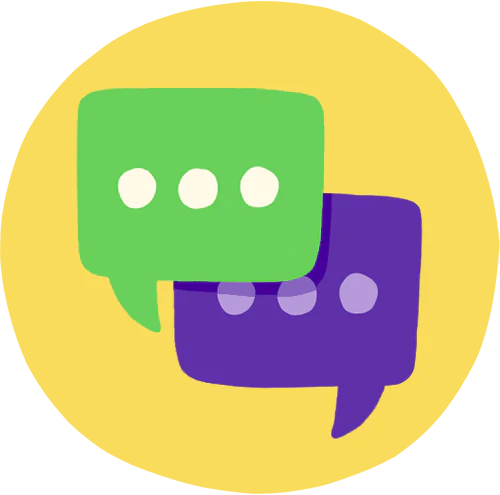 two speech bubbles in conversation