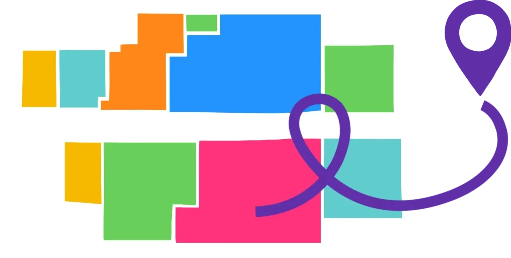 A map of the ExCel London convention floor, with a pin showing Seesaw's booth at Bett 2026, which is SR60 in the South Hall