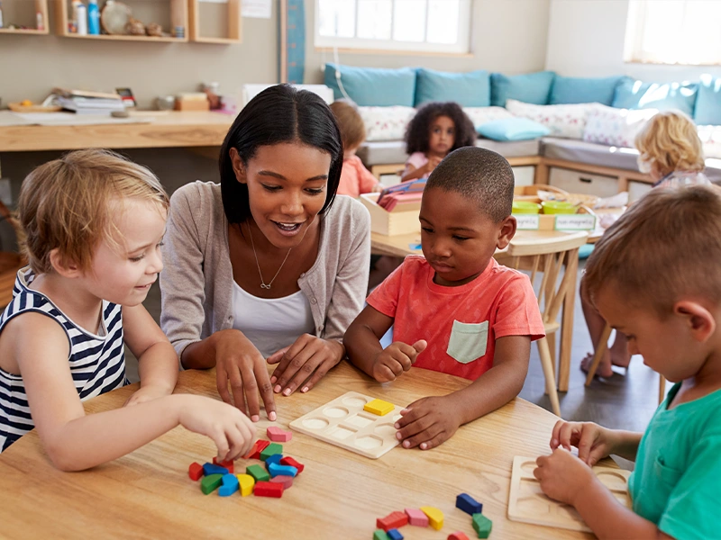 Seesaw teacher and student in a classroom